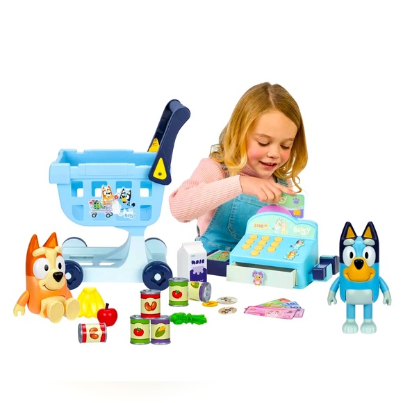 Bluey My Size Shopping Cart 26 pieces Set Bingo Music & Sounds Kids Play Set - Picture 2 of 5